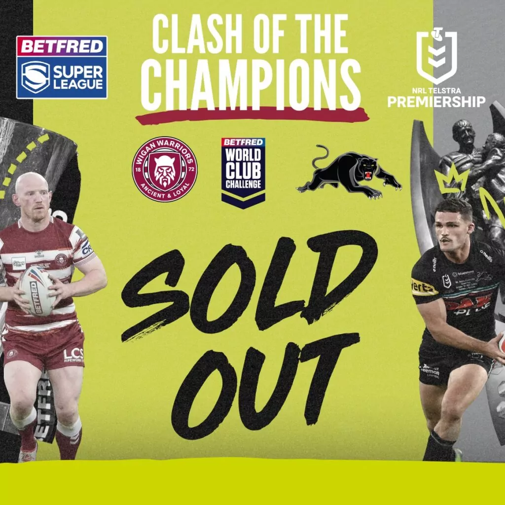 World Club Challenge Sold Out - Wigan Warriors